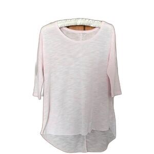 American Eagle AEO Womens Top XXS Pink Jegging T Tee Shirt Hi Lo Round Neck MINT